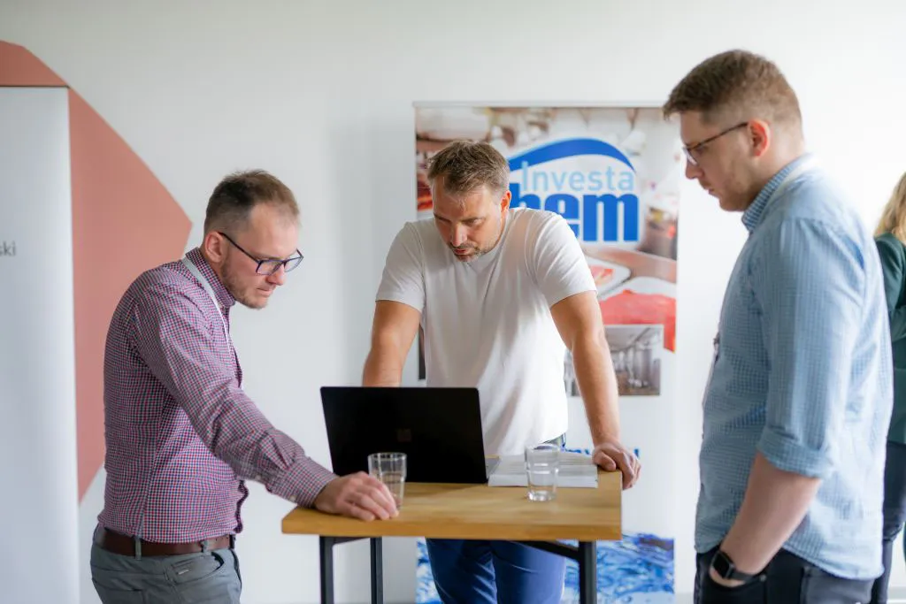 A demo of the system on a laptop at the conference