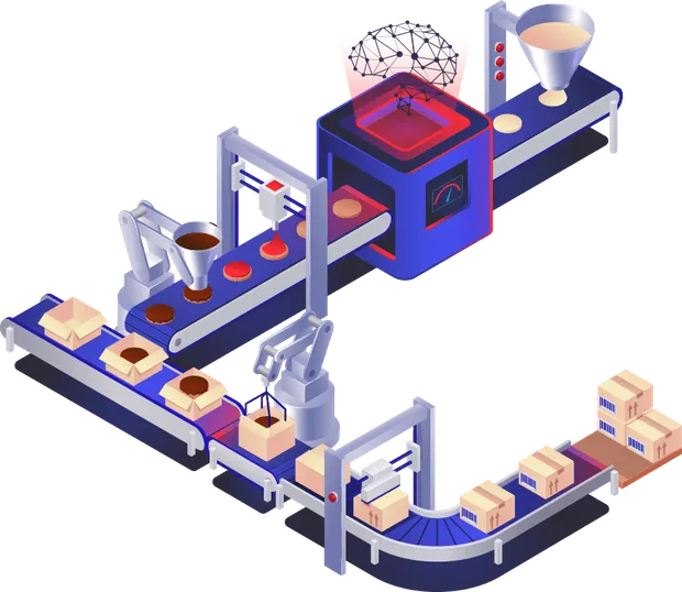 A food production line with X-ray inspection